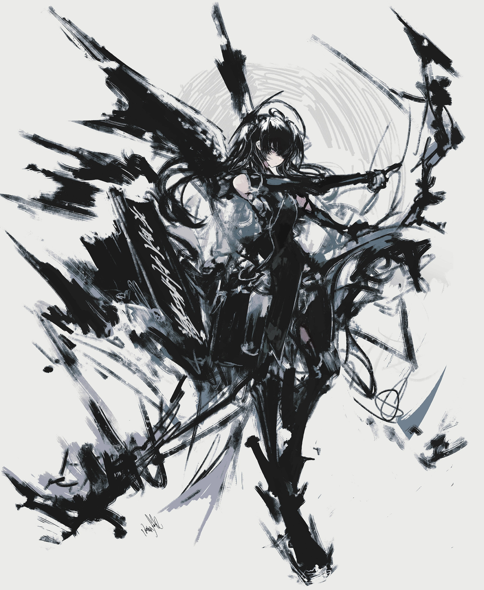 This is a pixiv picture whose title is Black knight "Gunner".