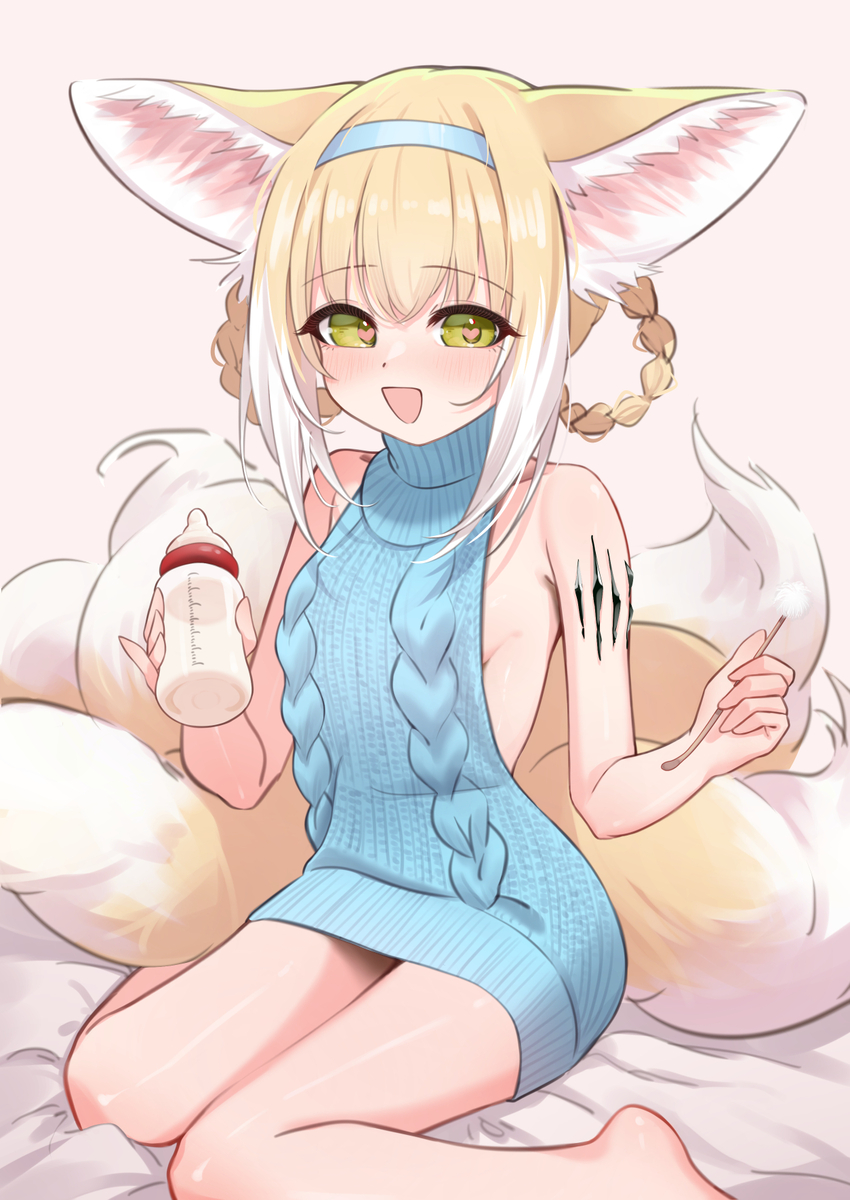 This is a pixiv picture whose title is 🍼🦊💕.