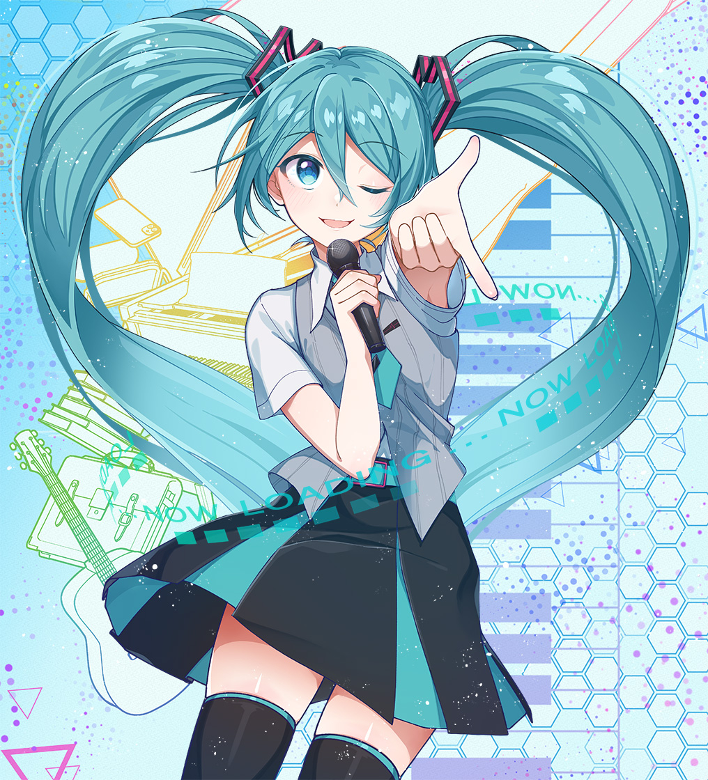 This is a pixiv picture whose title is 制服風初音ミクV6ちゃん.