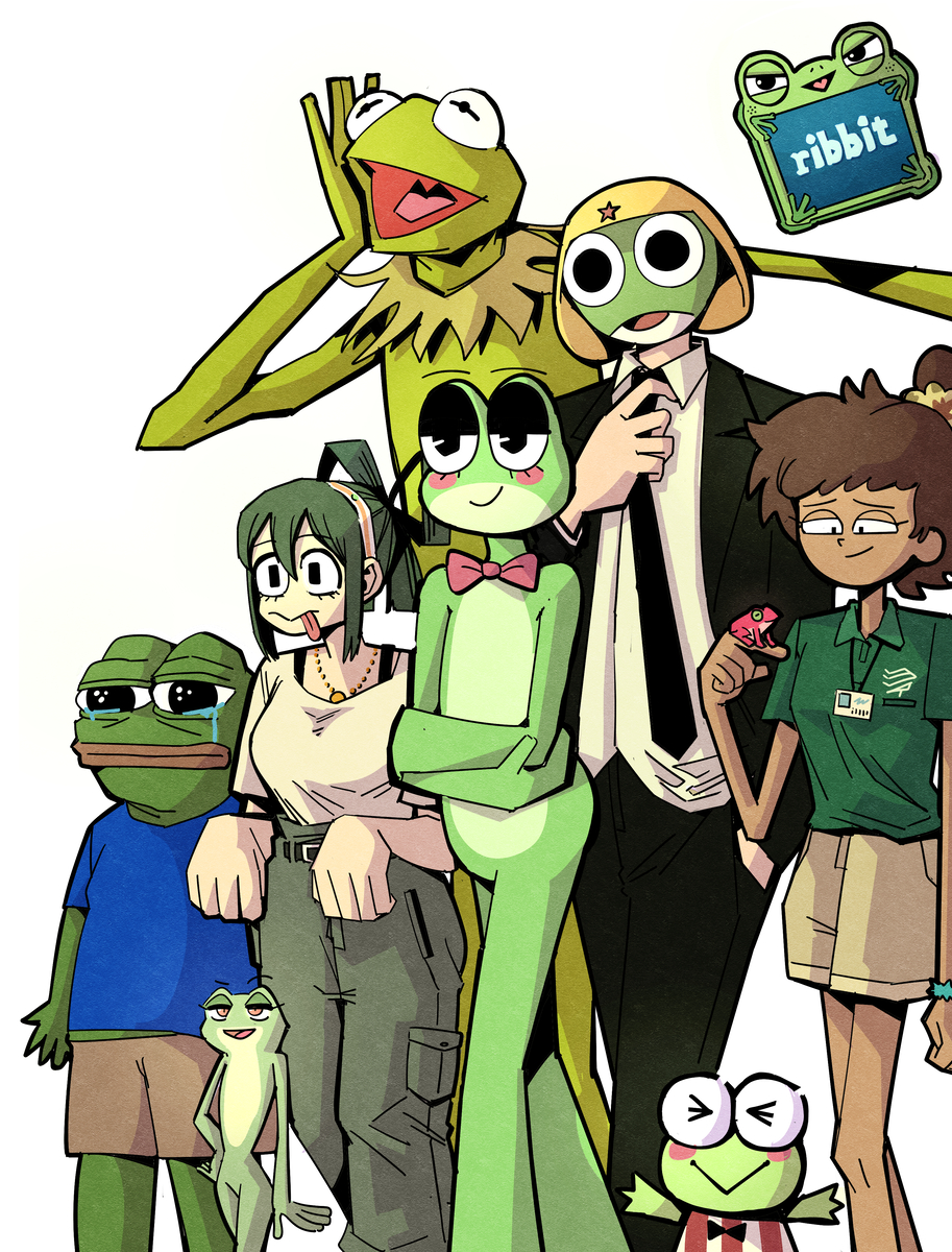 This is a pixiv picture whose title is 개구리즈.