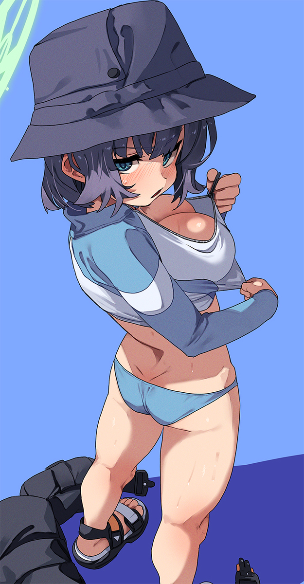 This is a pixiv picture whose title is 水着サキ.