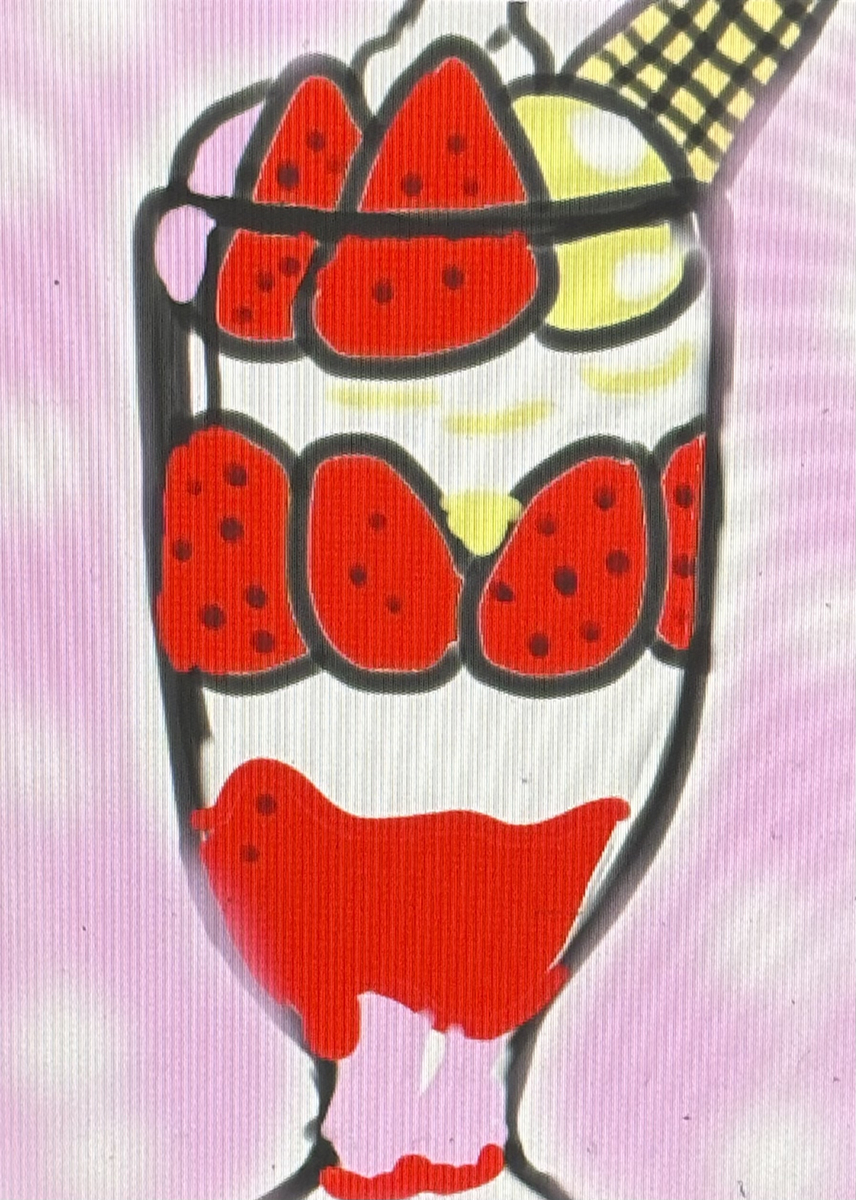 This is a pixiv picture whose title is イチゴパフェ🍓.