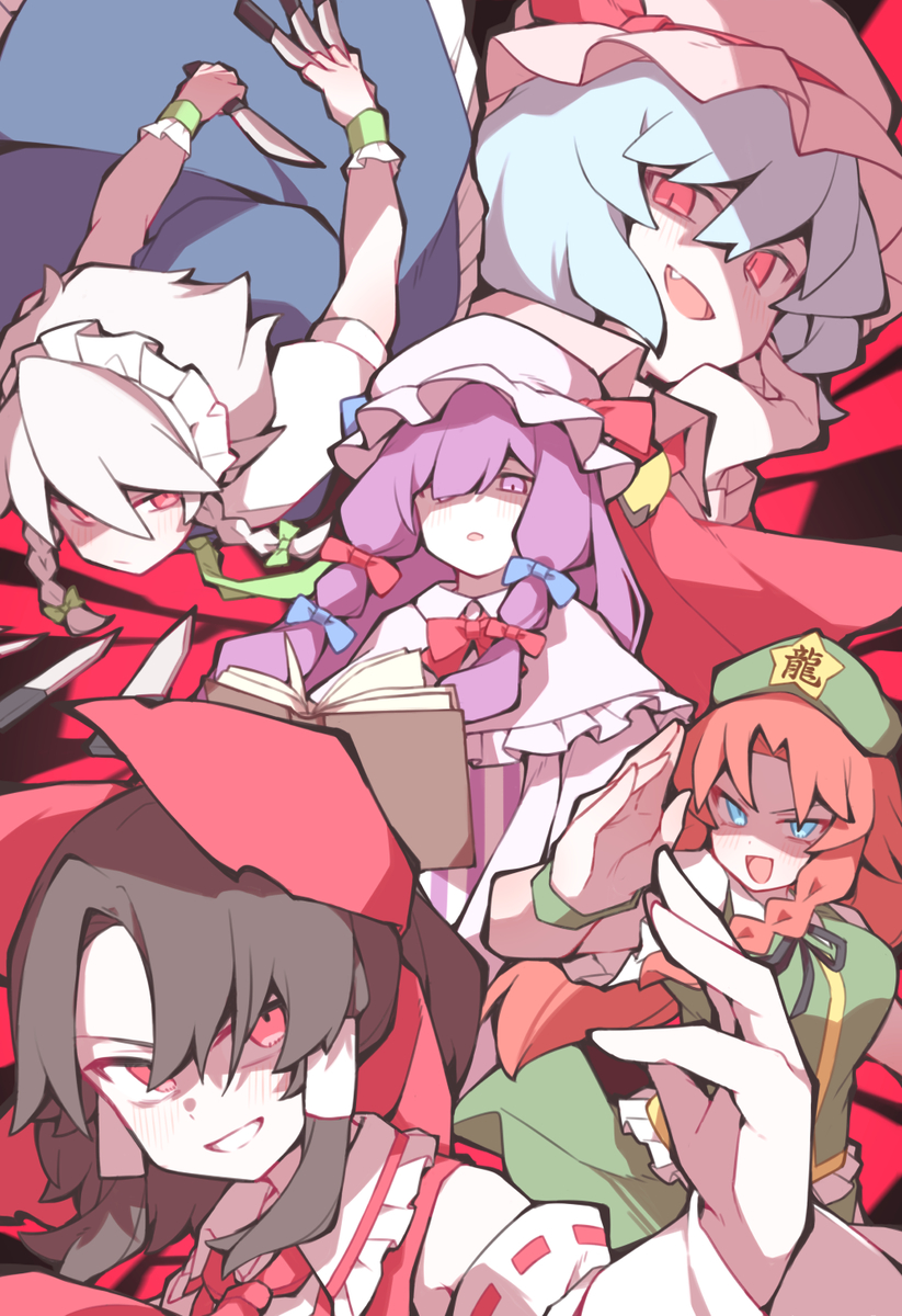 This is a pixiv picture whose title is 紅異大魔境.