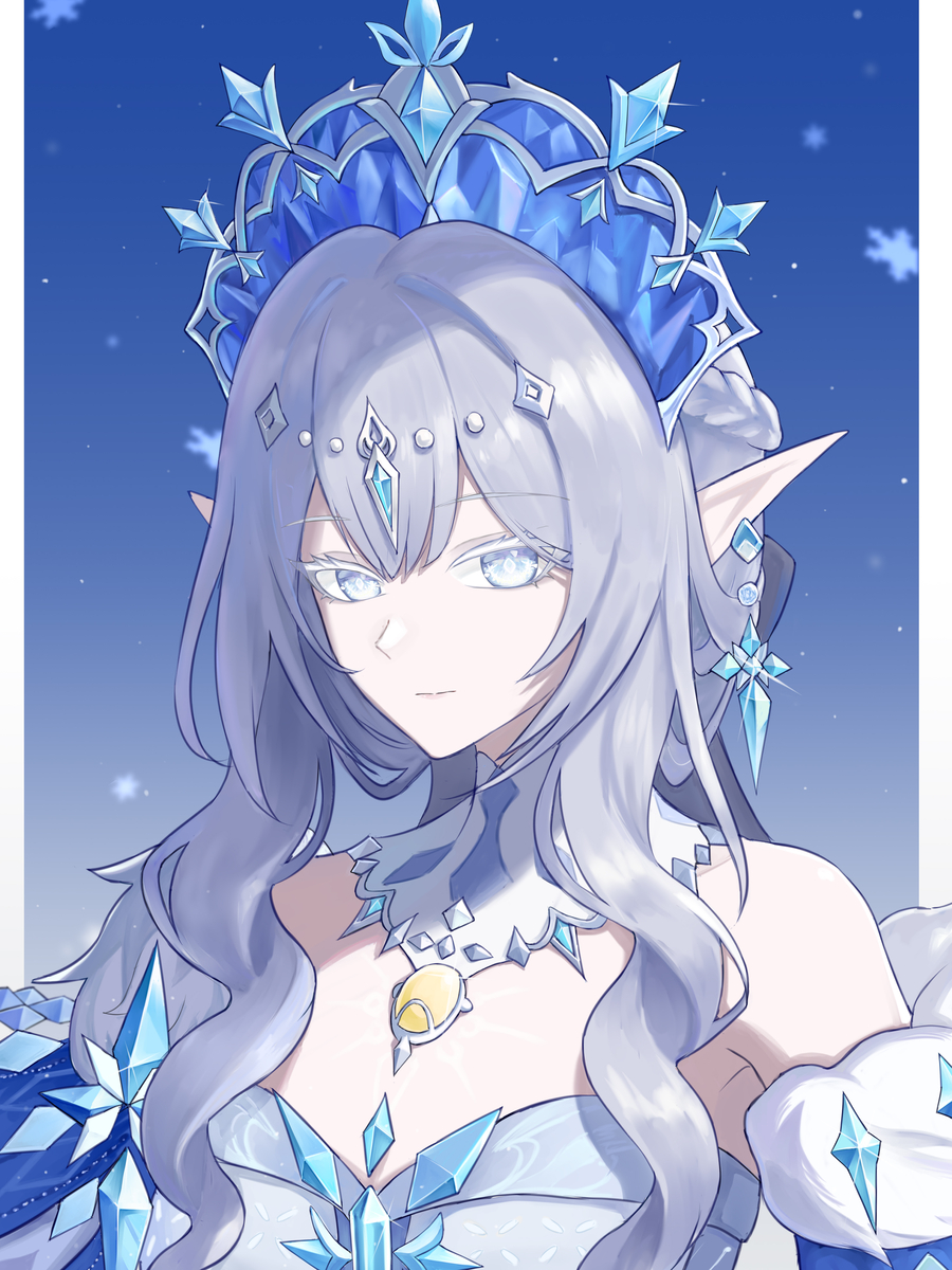 This is a pixiv picture whose title is 凛冬之冠.
