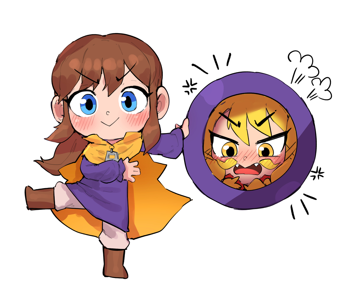 This is a pixiv picture whose title is Hat kid Kissing~.