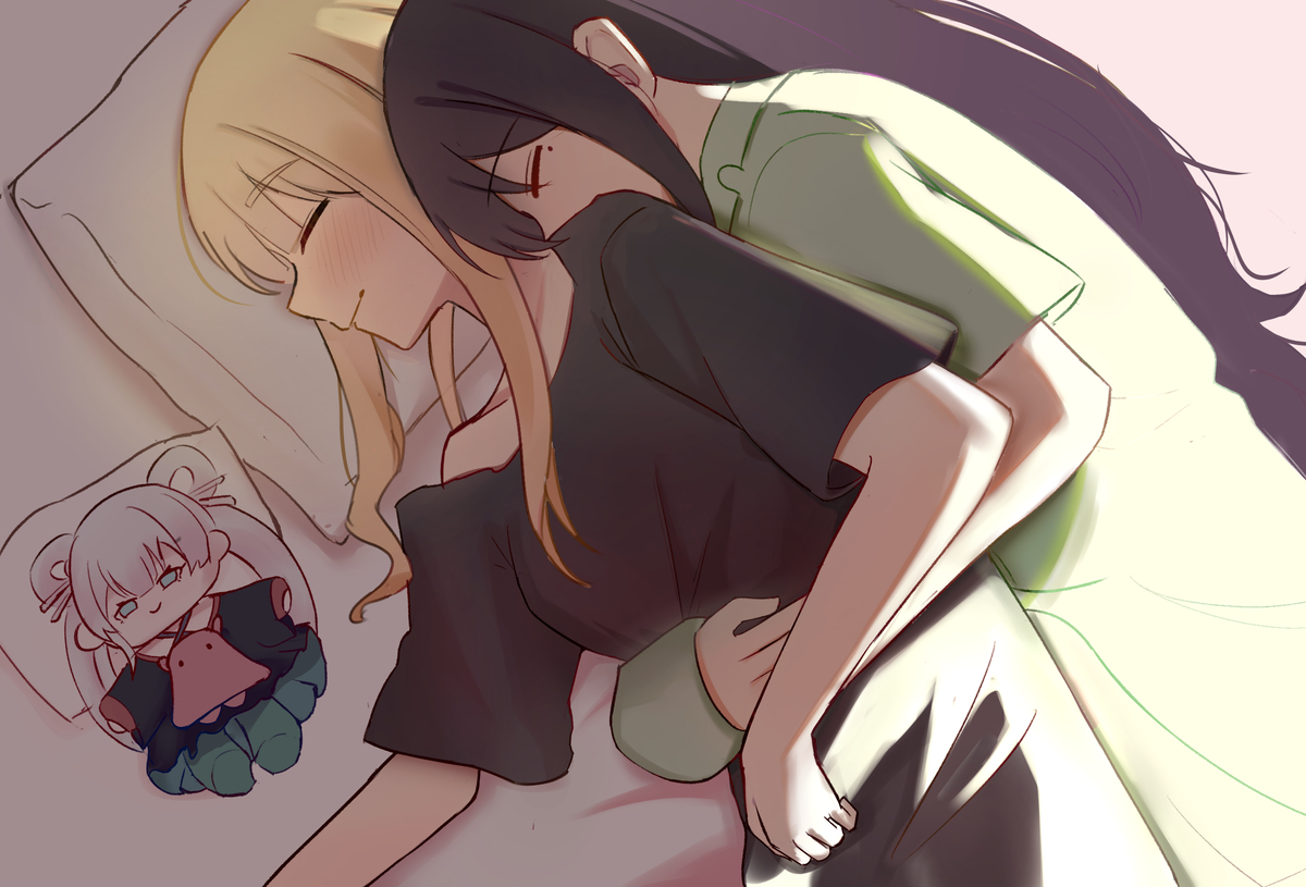 This is a pixiv picture whose title is 🐰🦊.