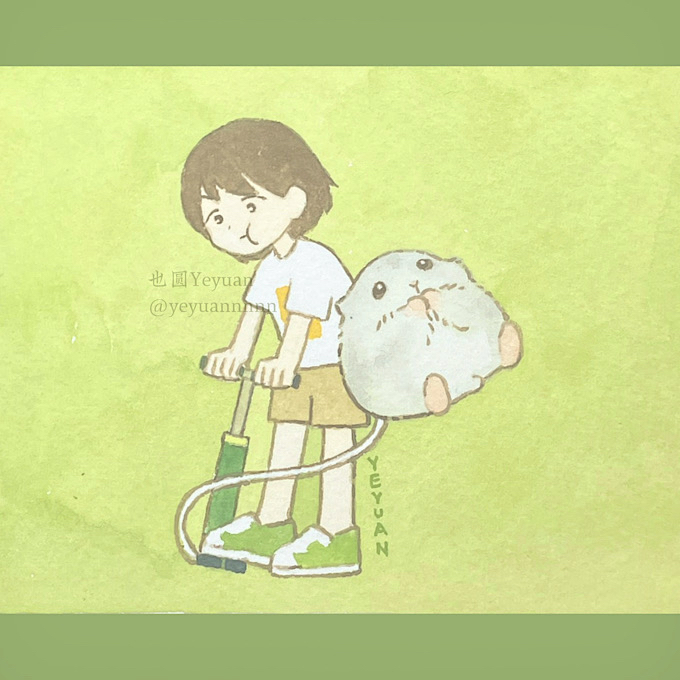 This is a pixiv picture whose title is 膨らませる作業.