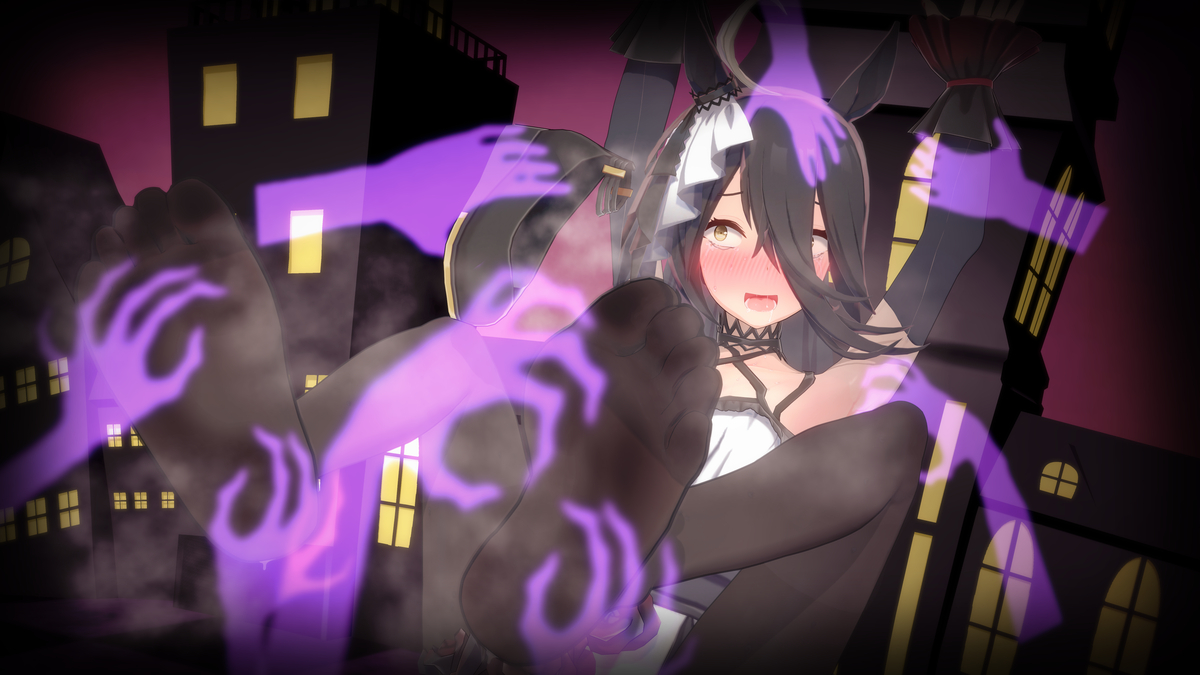 This is a pixiv picture whose title is 结婚式遭鬼手搔痒强迫闻鞋之物语.