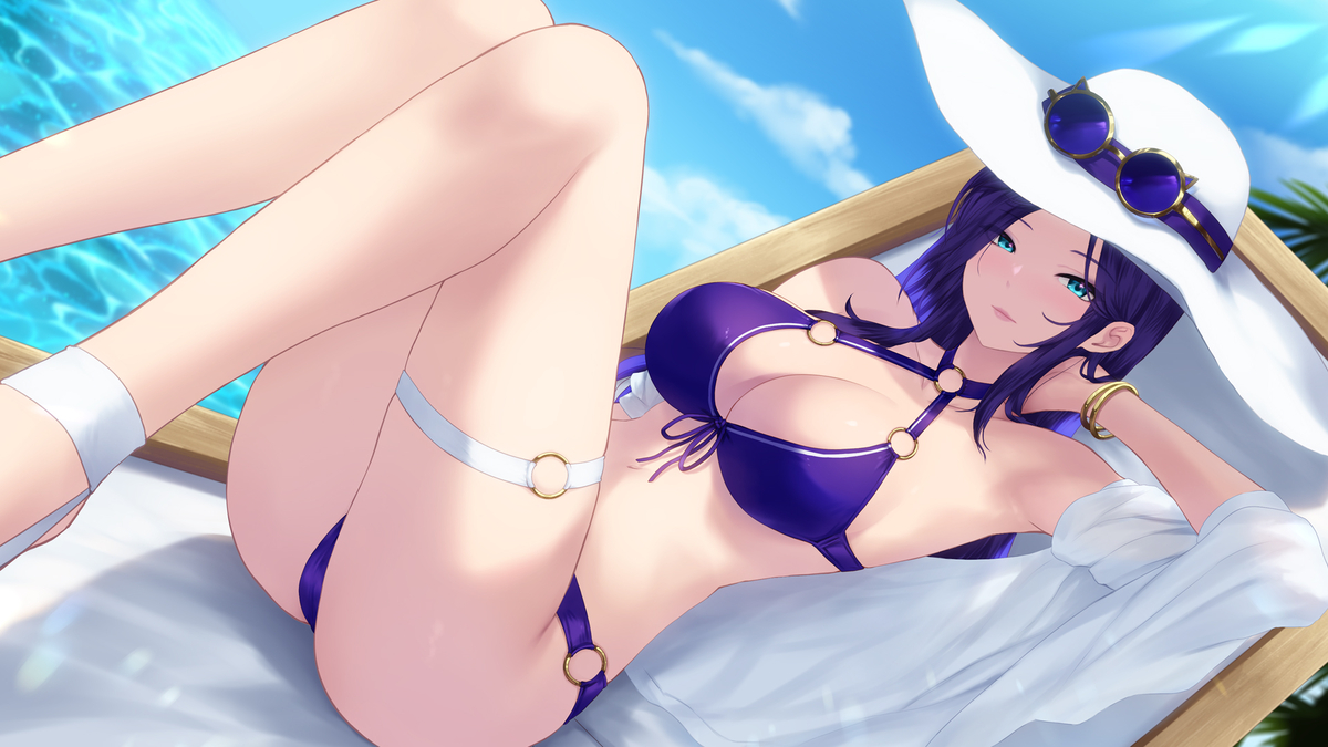 This is a pixiv picture whose title is Pool Party Caitlyn.