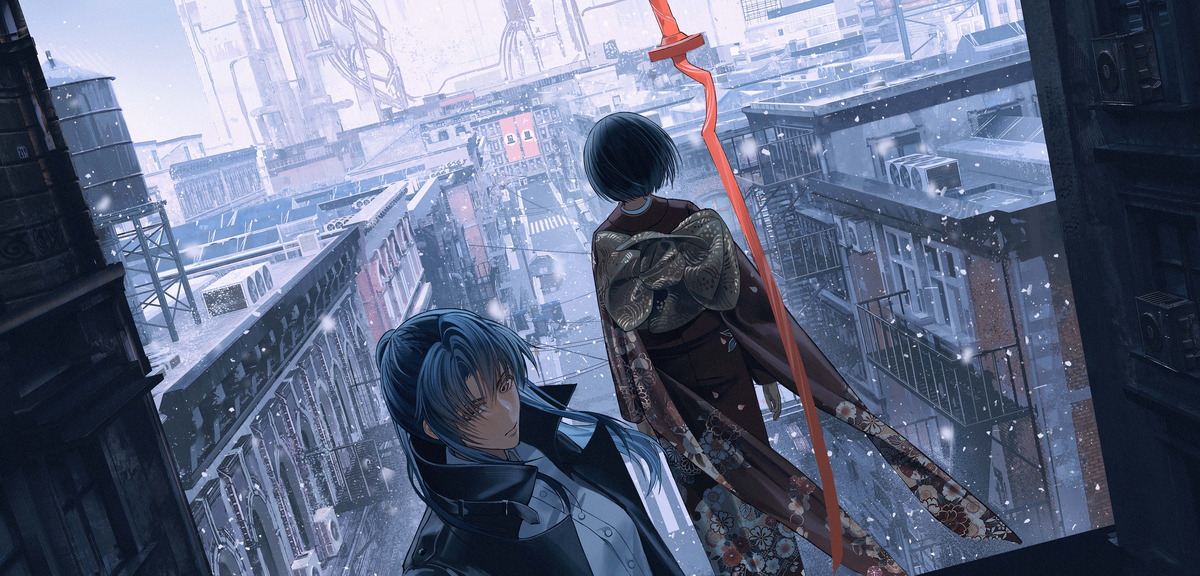 This is a pixiv picture whose title is 白色天穹.
