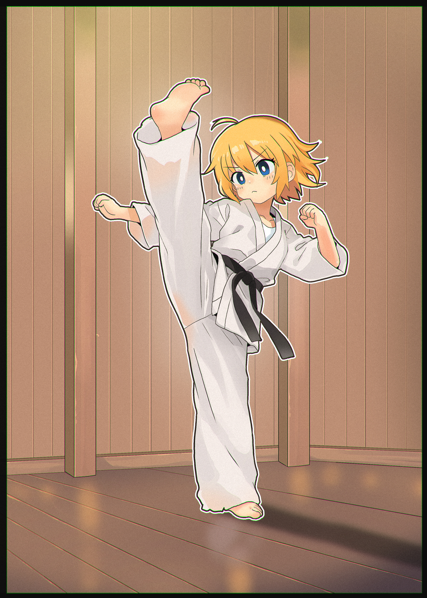 This is a pixiv picture whose title is 高踢中！.