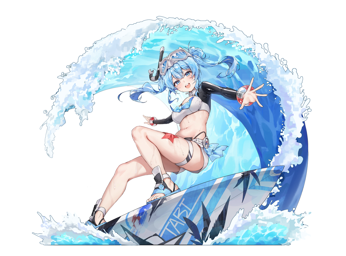 This is a pixiv picture whose title is TABI🌊🩵.