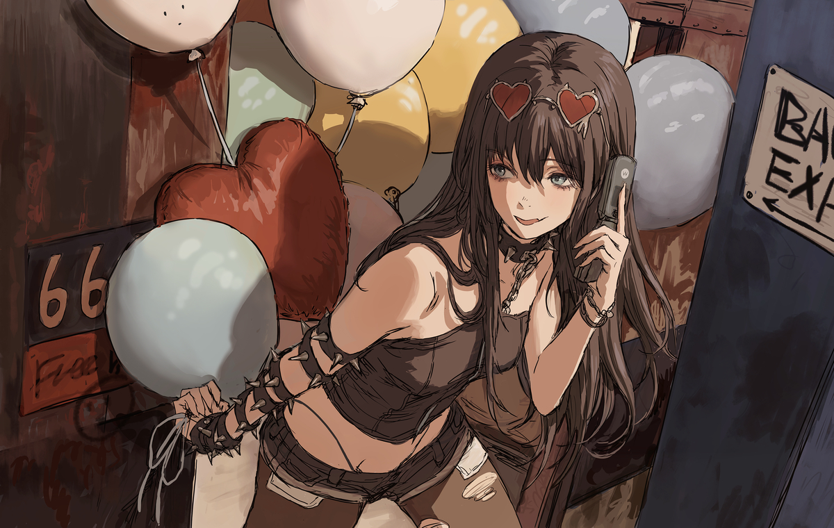This is a pixiv picture whose title is 🎈.
