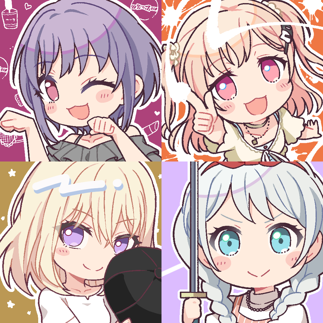 This is a pixiv picture whose title is バンドリ誕生日アイコンまとめ6月.
