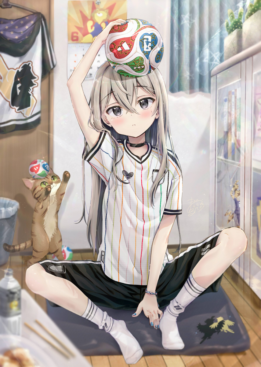 This is a pixiv picture whose title is サッカー大好き⚽.
