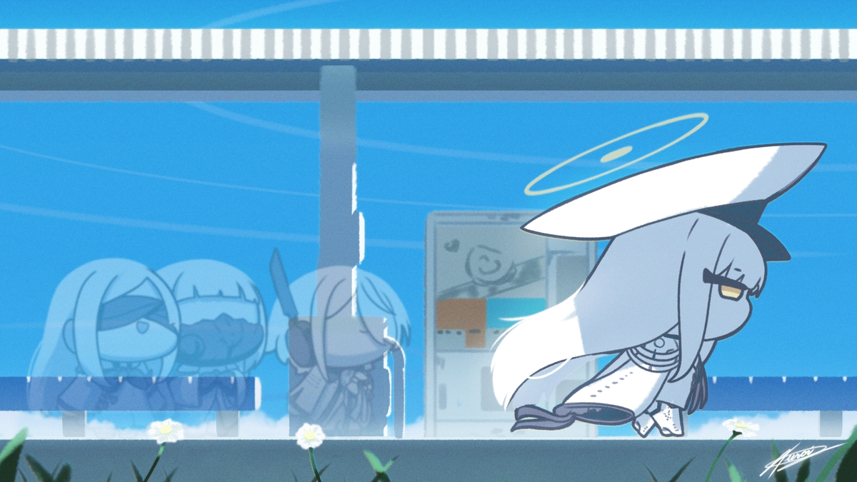 This is a pixiv picture whose title is ▫️▫️▫️🔳.