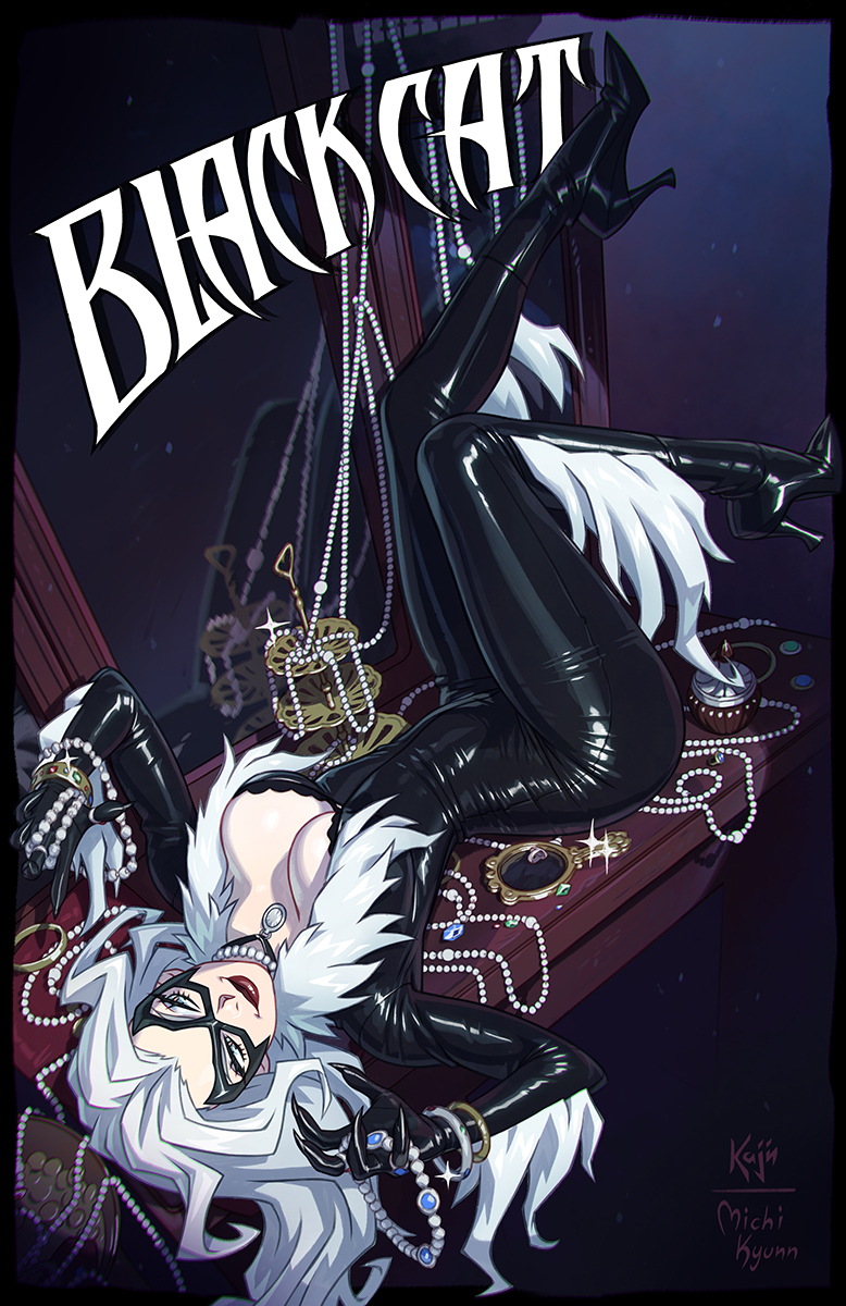 This is a pixiv picture whose title is Black Cat arrives! 🐈‍⬛💎.