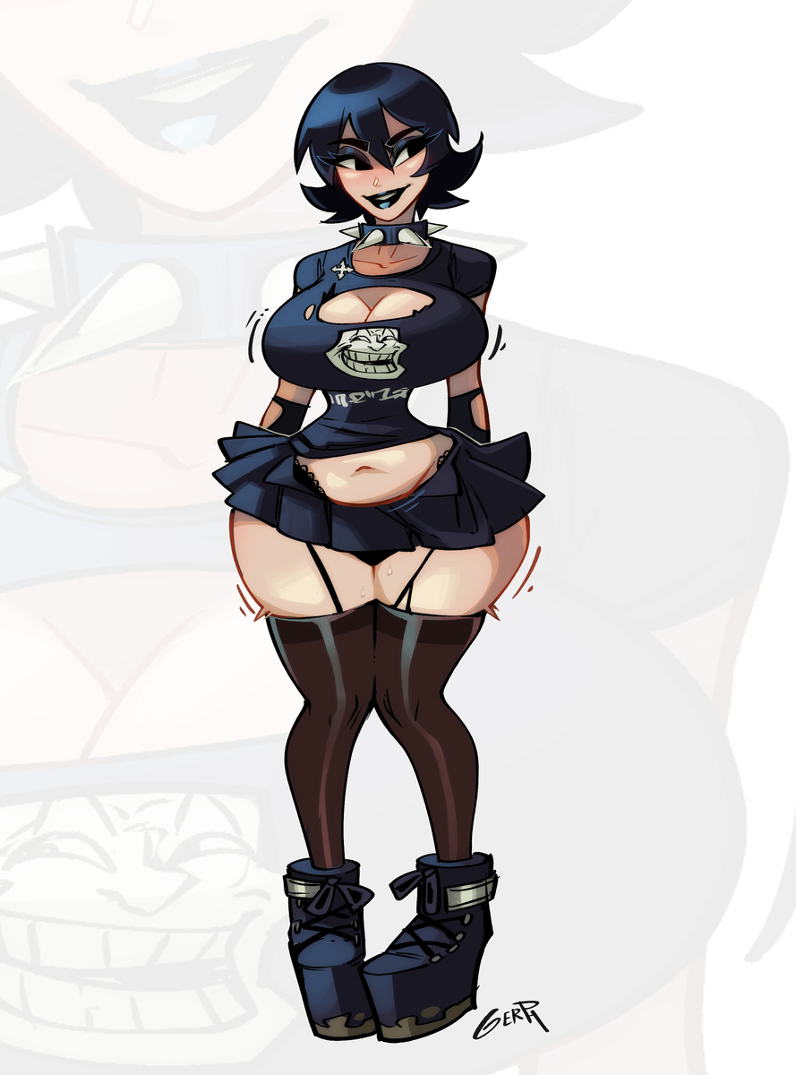 This is a pixiv picture whose title is Goth Girl.