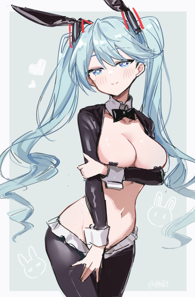This is a pixiv picture whose title is 逆バニーガール(๑╹ヮ╹๑)ﾉ.