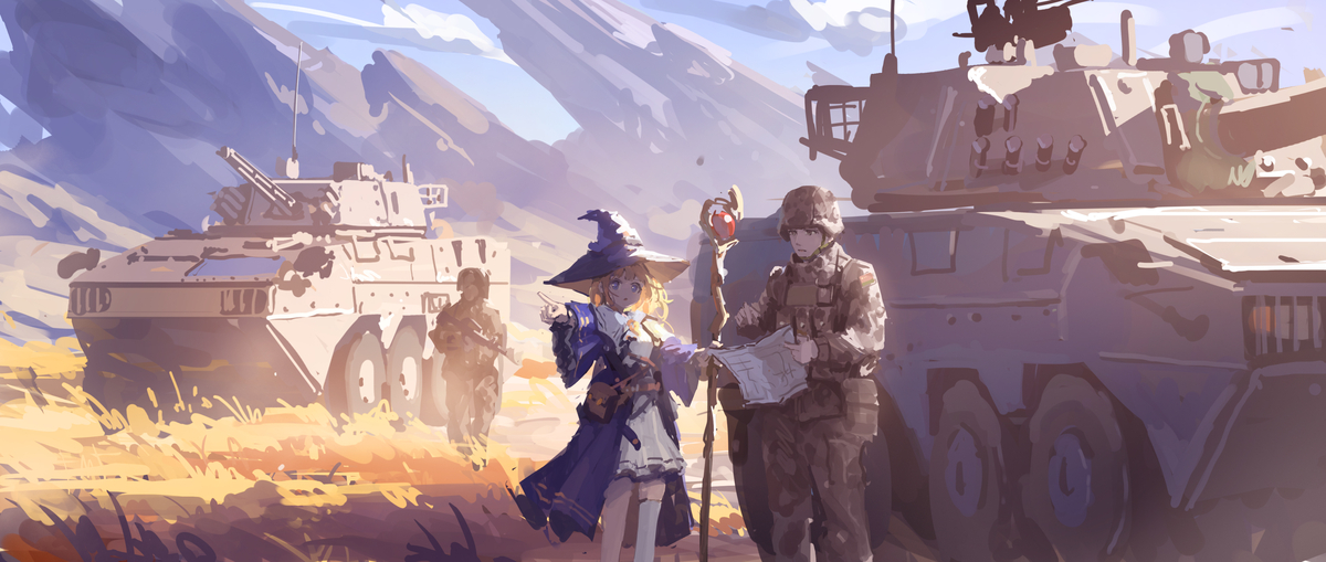 This is a pixiv picture whose title is "老乡，麻烦问个路嘞“.