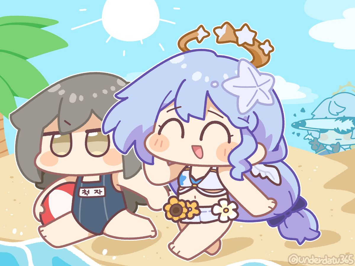 This is a pixiv picture whose title is 로빈•서머레토랑 척자•서머레토.