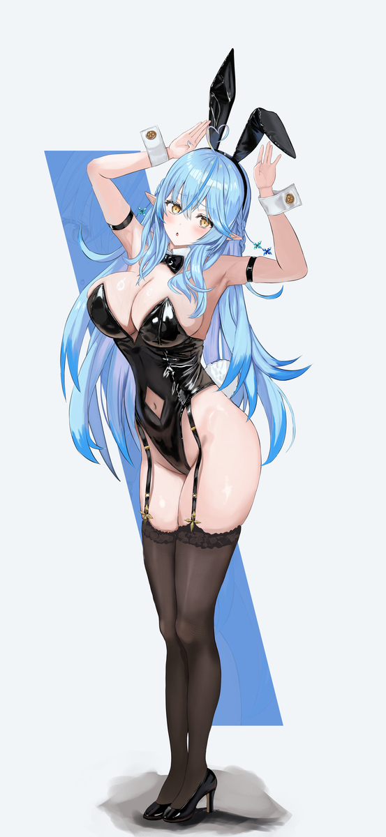 This is a pixiv picture whose title is むちむちバニーラミィちゃん（NIKKE風）.