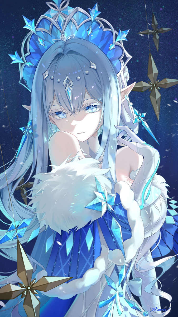 This is a pixiv picture whose title is 冰之女神.