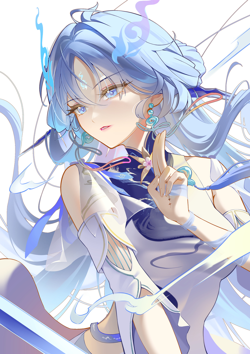 This is a pixiv picture whose title is 清宵.