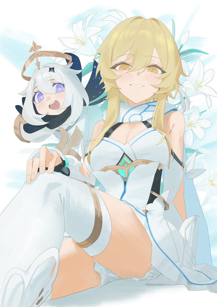 This is a pixiv picture whose title is 蛍＆パイモン.