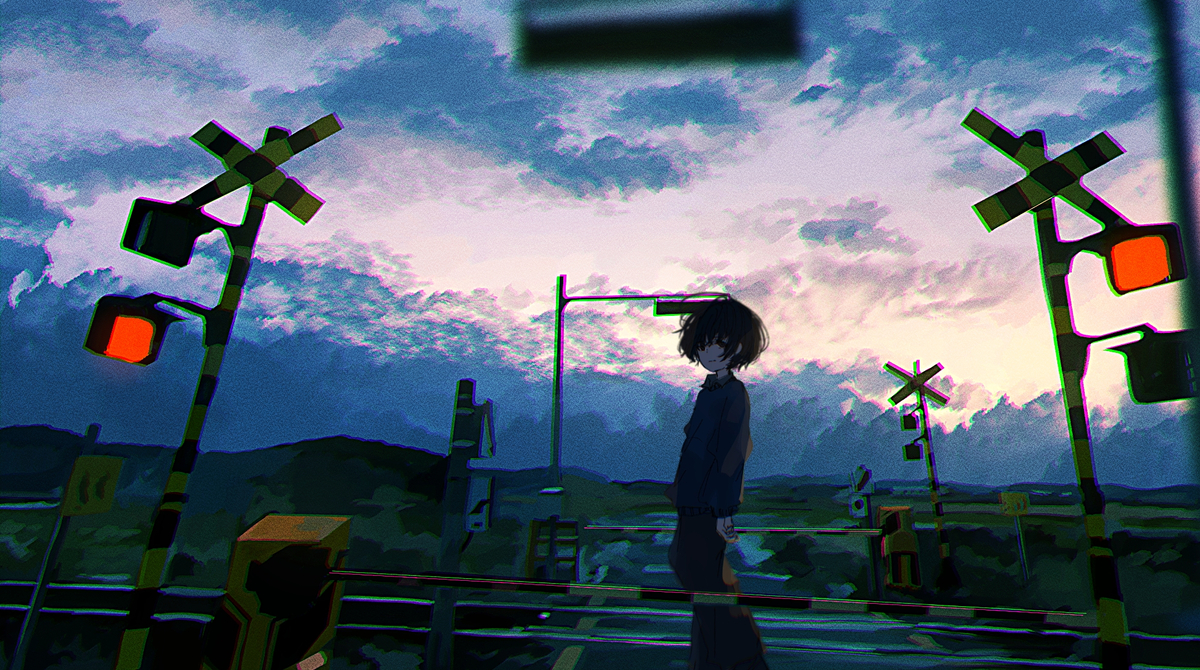 This is a pixiv picture whose title is 夜が明けても.