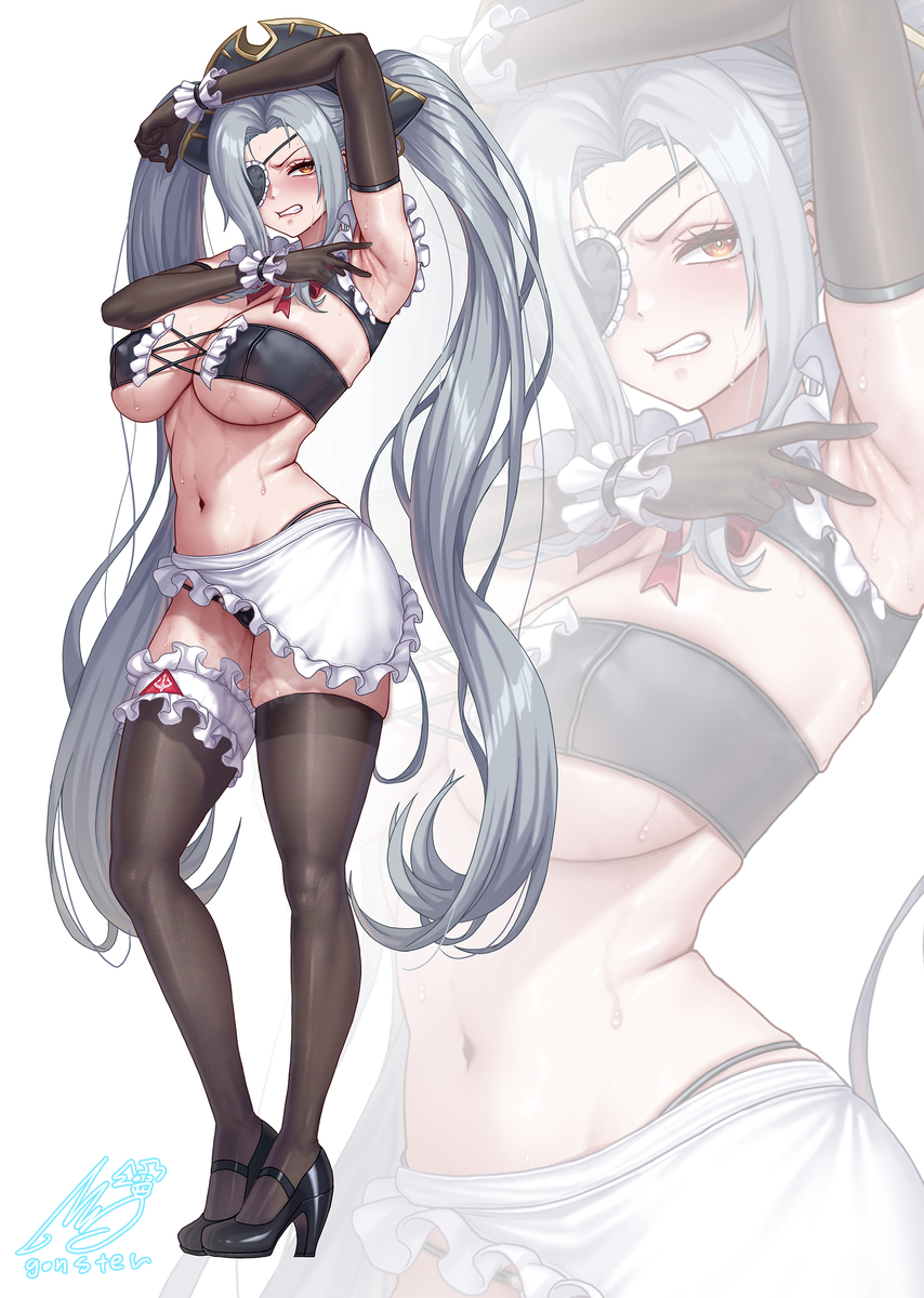 This is a pixiv picture whose title is ラストオリジン レモネード ガンマ(カフェ ホライズンver).