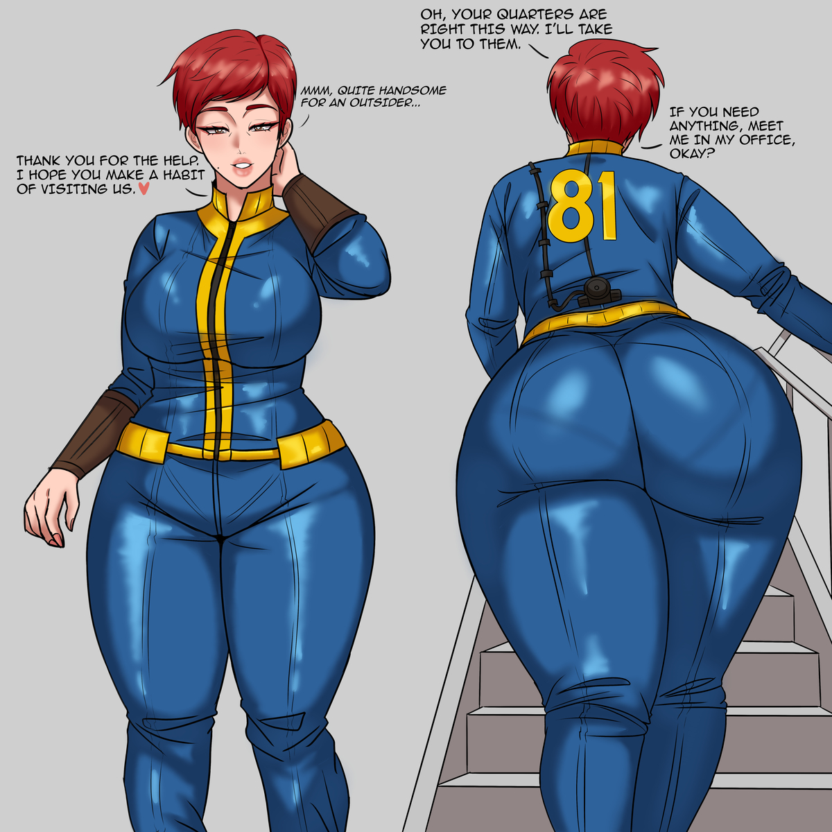 This is a pixiv picture whose title is Gwen McNamara from FO4.