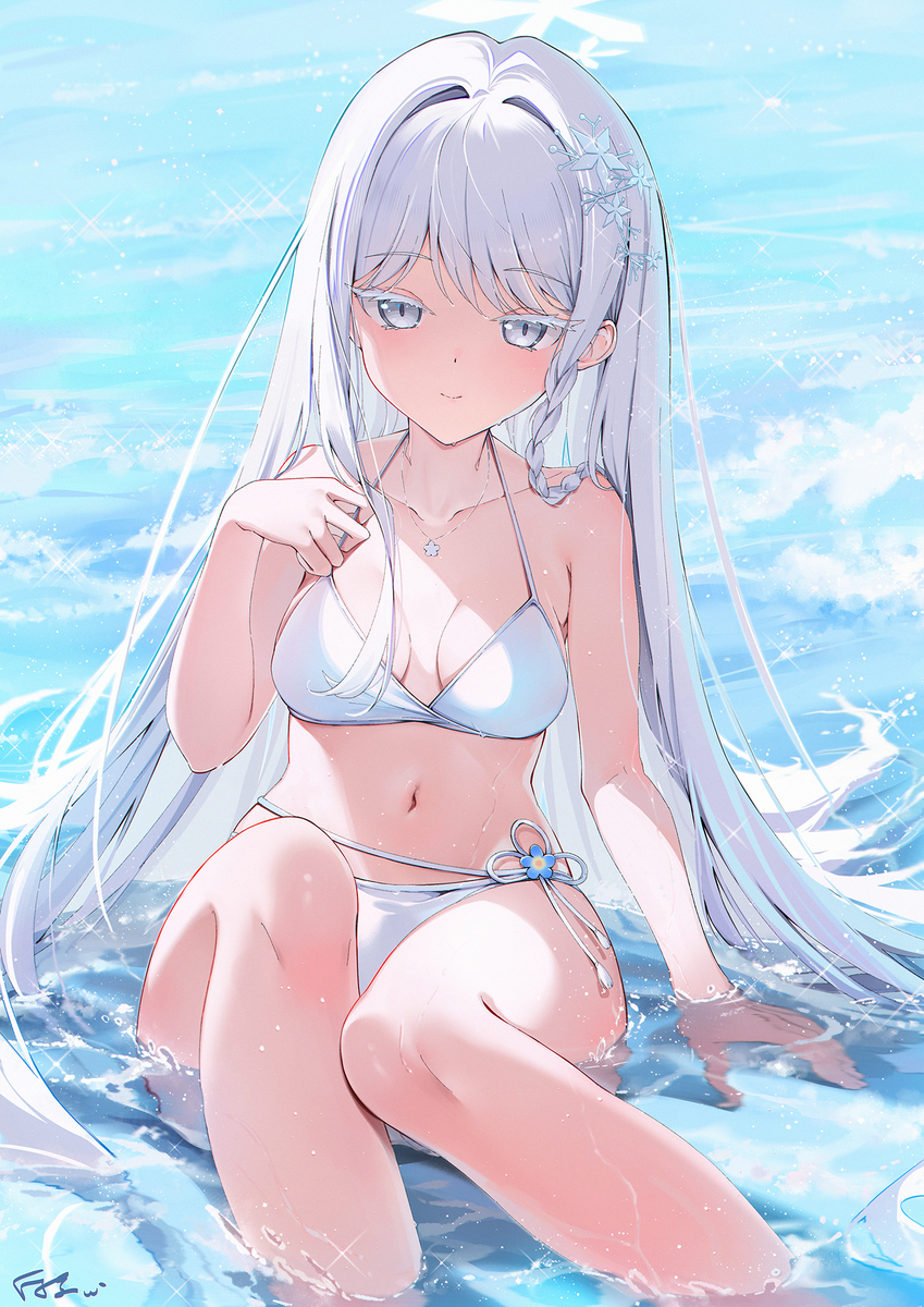 This is a pixiv picture whose title is ナグサ(水着).