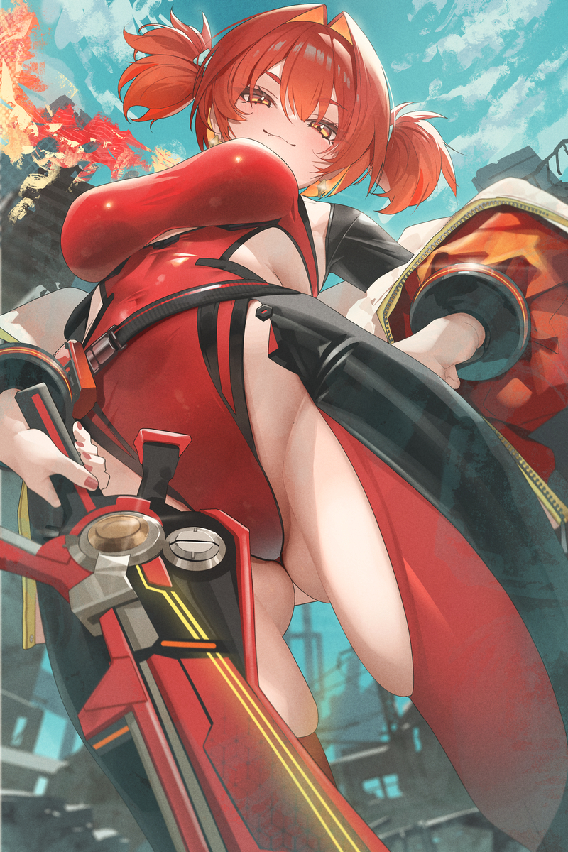 This is a pixiv picture whose title is Nikke Ark Ranger Red.