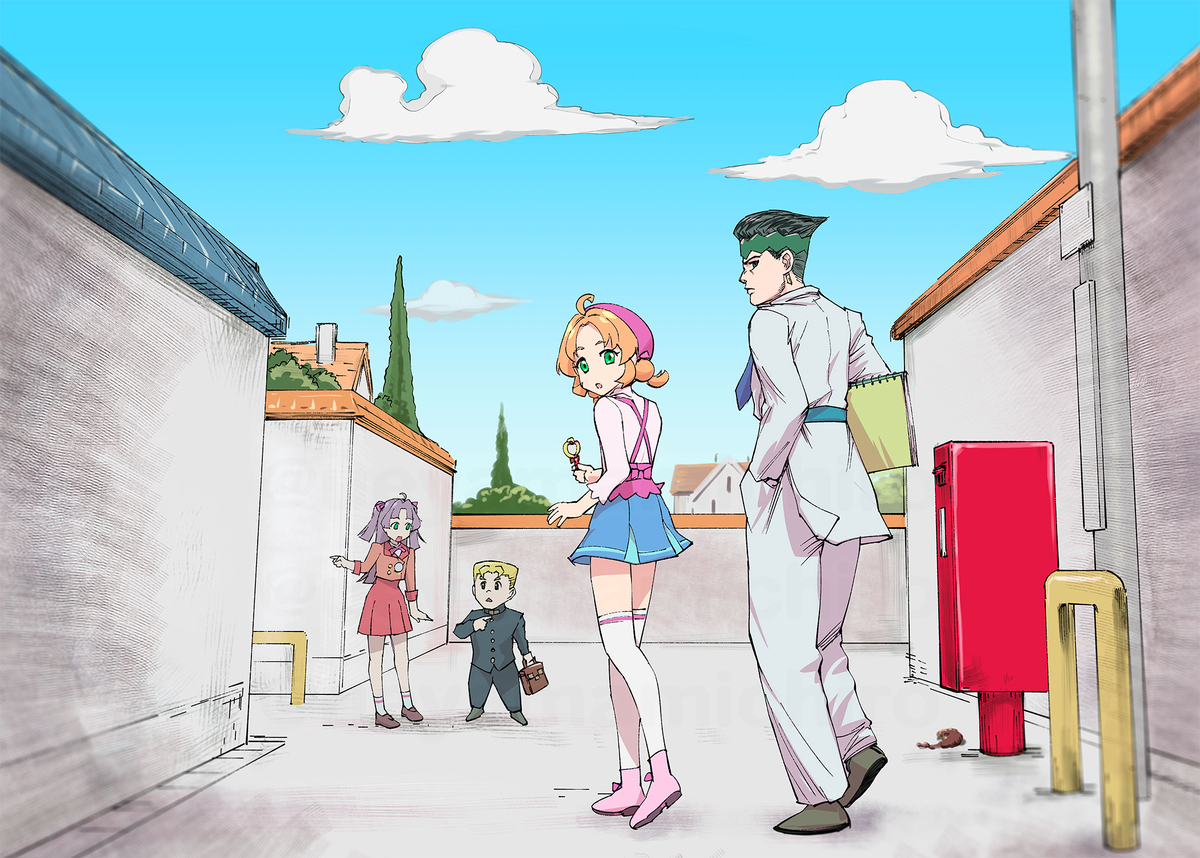 This is a pixiv picture whose title is 杜王町に遊びに行こう.