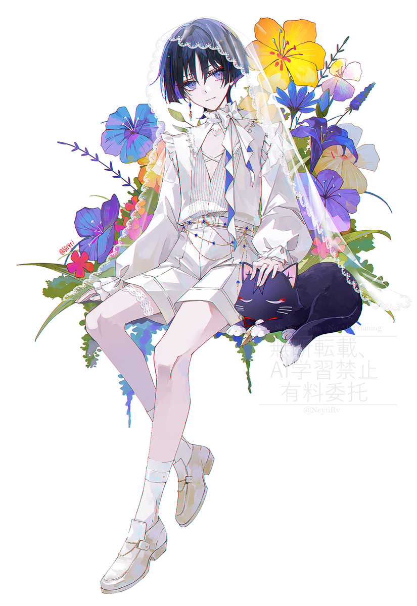 This is a pixiv picture whose title is 💐.