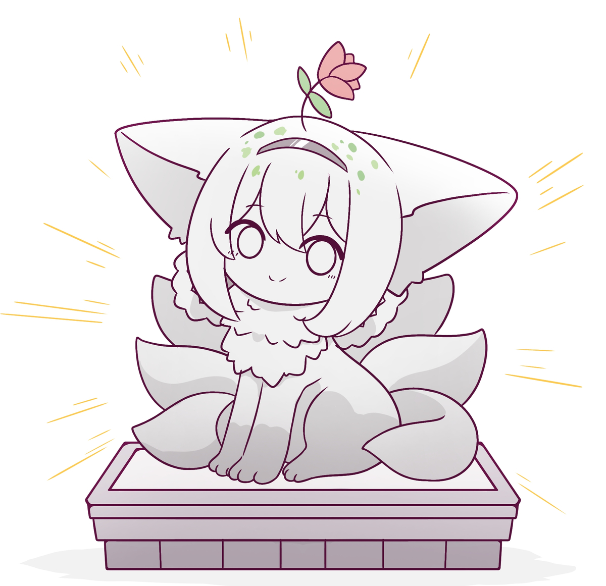 This is a pixiv picture whose title is Statue of Light.