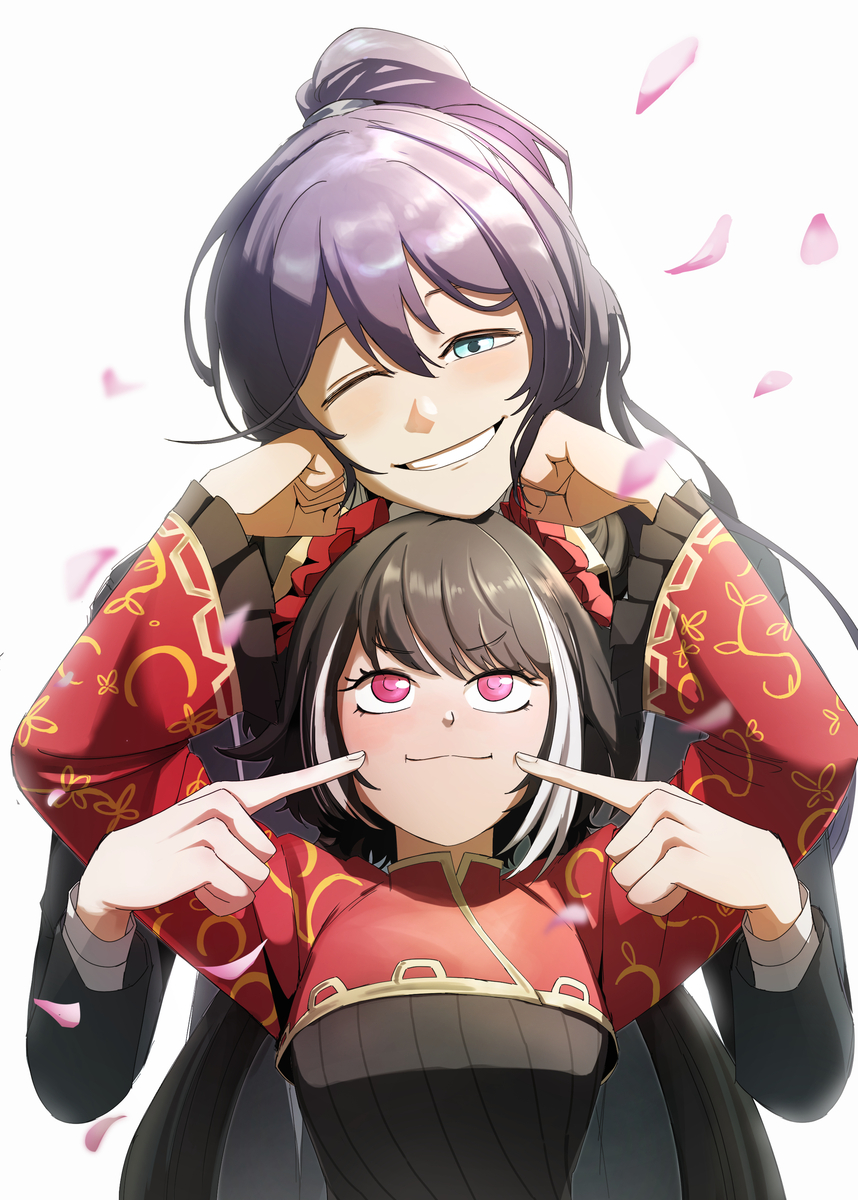 This is a pixiv picture whose title is 홍루그리기.