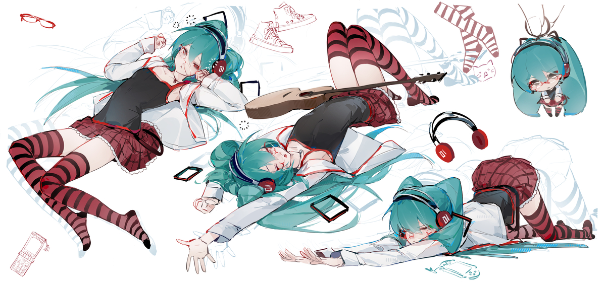 This is a pixiv picture whose title is miku.