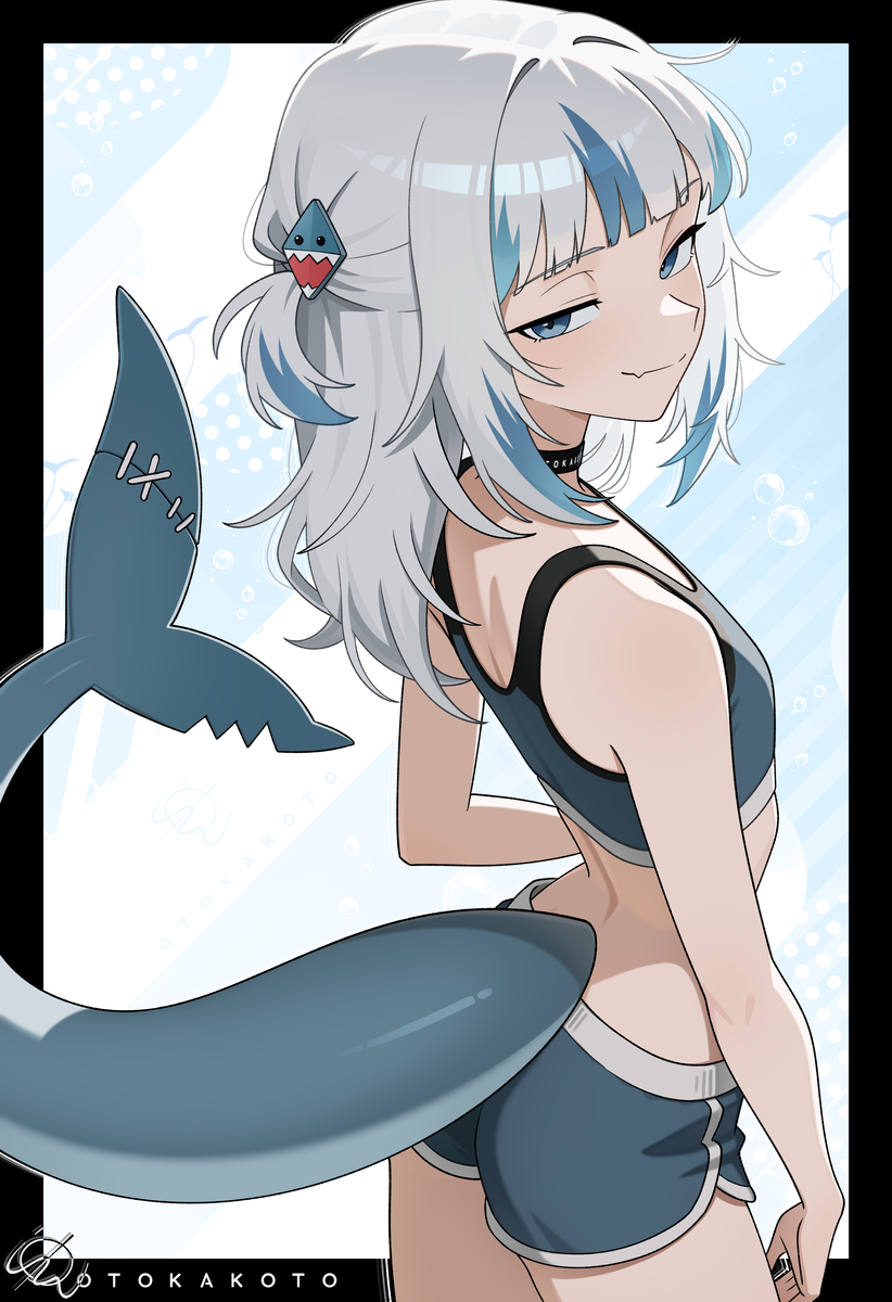 This is a pixiv picture whose title is Gura ~🦈๋࣭⭑.