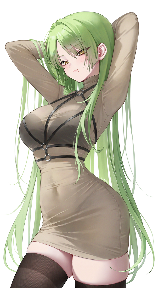 This is a pixiv picture whose title is 💚.
