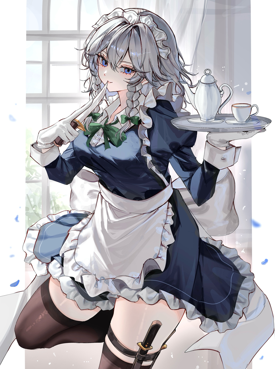 This is a pixiv picture whose title is 十六夜咲夜.