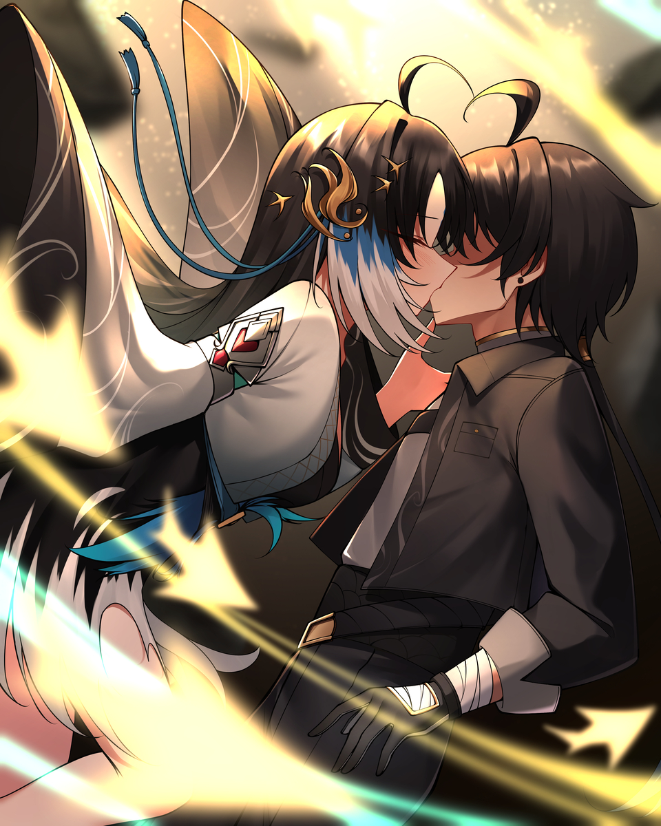 This is a pixiv picture whose title is Now kiss.