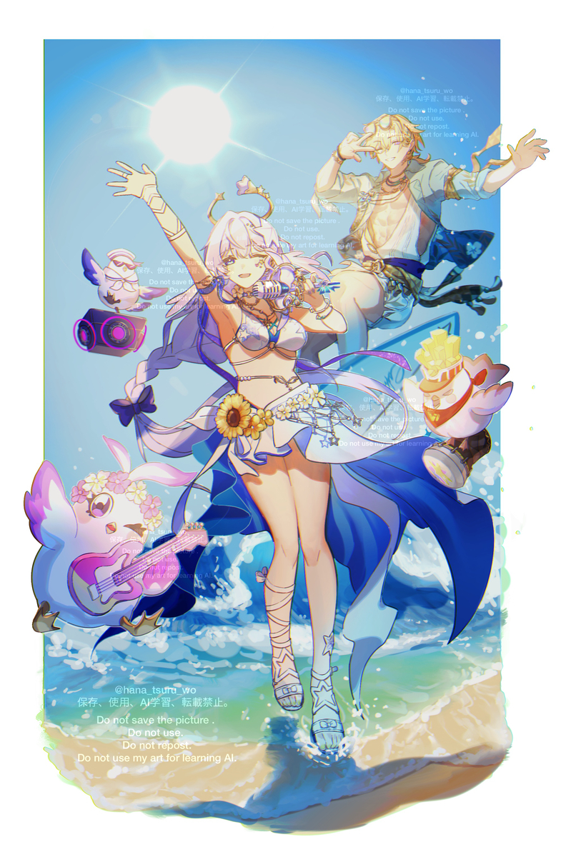 This is a pixiv picture whose title is 水着ロビンとアベンチュリン.