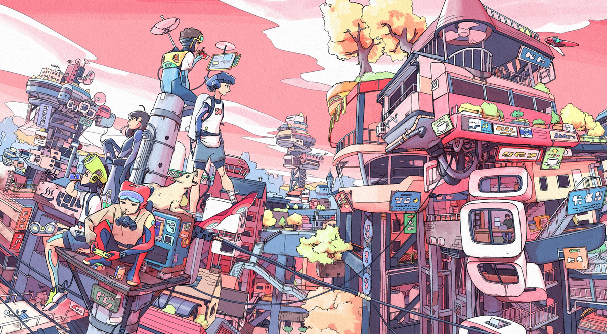 This is a pixiv picture whose title is 街.