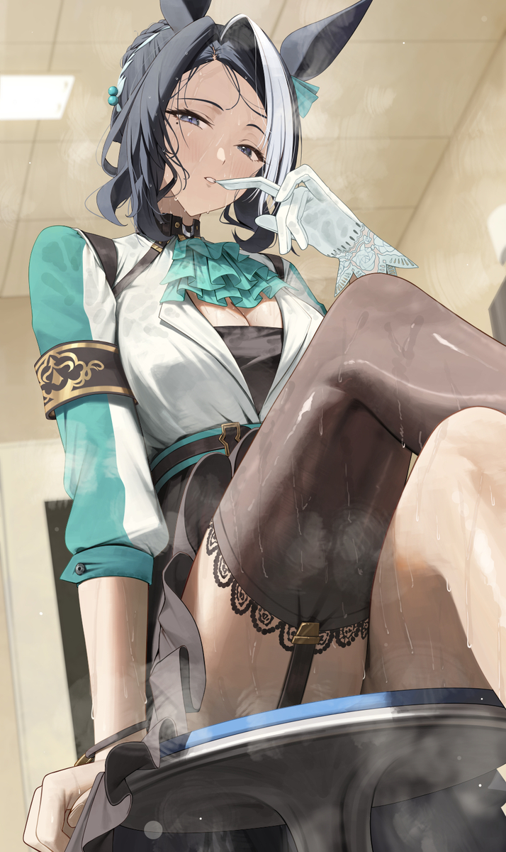 This is a pixiv picture whose title is 汗だくラモーヌ.