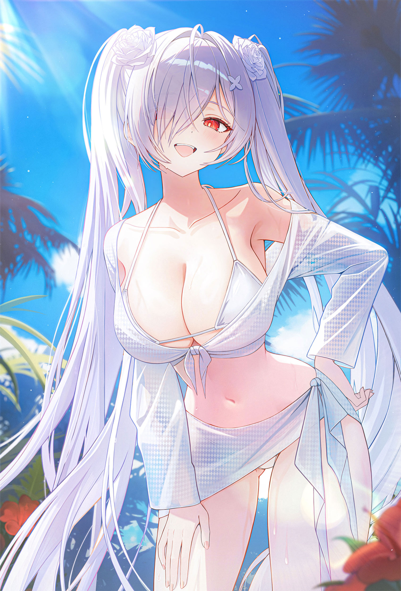 This is a pixiv picture whose title is Summer bikini Cinderella🤍.