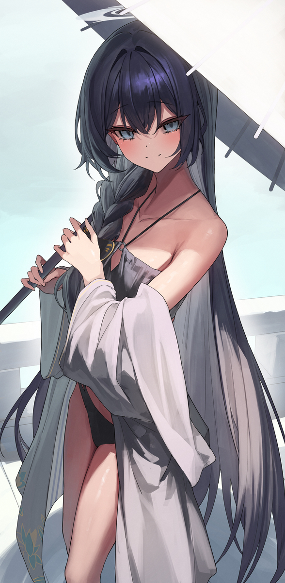This is a pixiv picture whose title is 水着キサキ！！.