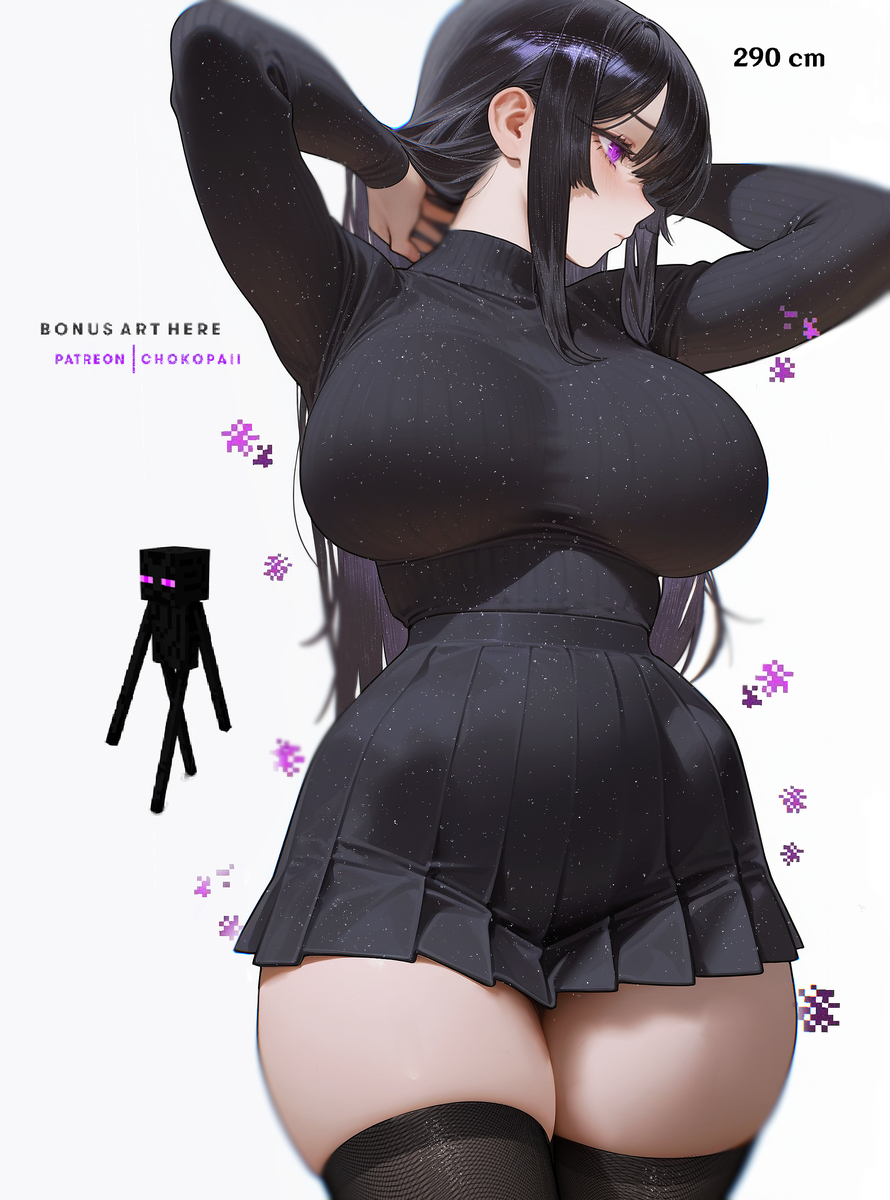 This is a pixiv picture whose title is Enderman Humanization.