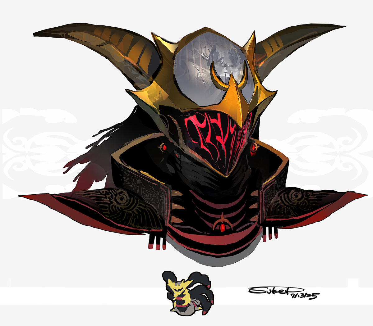 This is a pixiv picture whose title is ギラティナモチーフのヘッドギア.